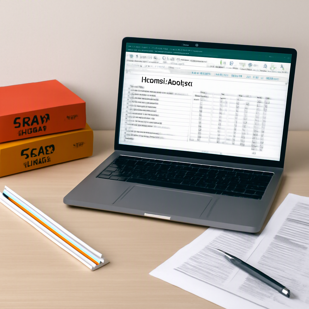 A construction estimator's workspace featuring a laptop with Excel open on the screen, showing a BOQ for civil works. On...